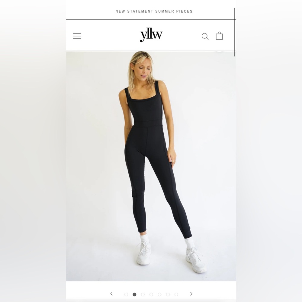 YLLW the Label Able Long black bodysuit size Small